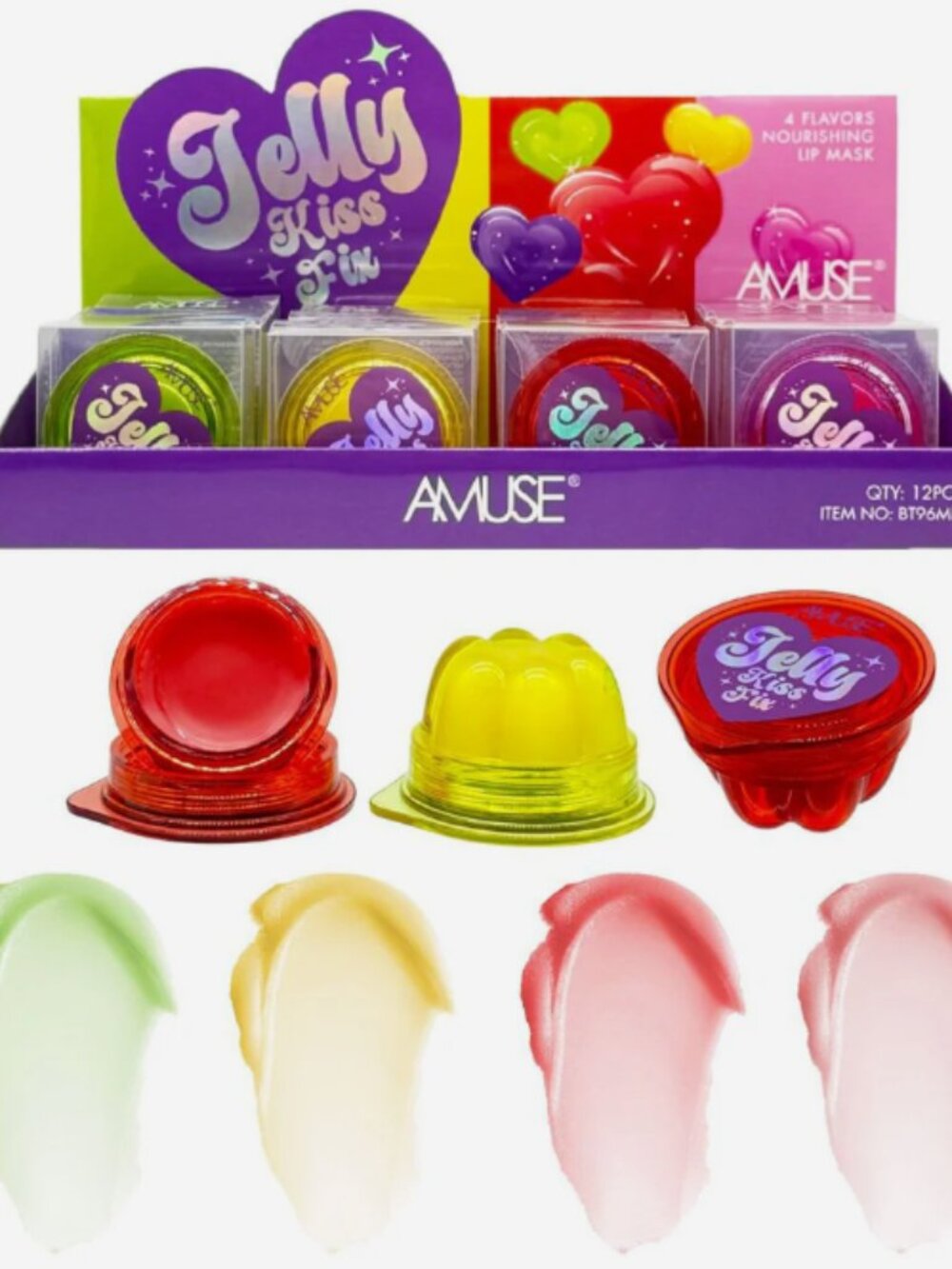 AMUSE- JELLY KISS FIX- LIP MASK- 4 Flavors- Pick your favorite- Korean Beauty